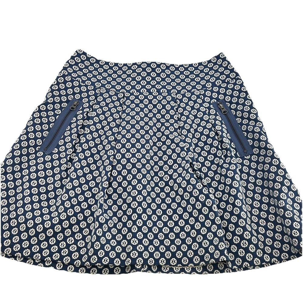 Anthropologie Maeve Skirt Women’s Sz 6Fourth Street Swing Blue Geometric Pattern